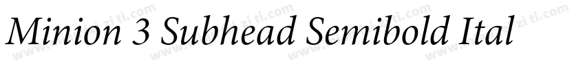 Minion 3 Subhead Semibold Italic字体转换